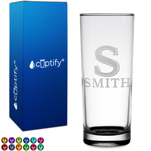 Personalized Initial and Name on 10oz Highball Glass