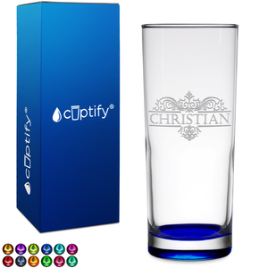 Personalized Royal Vestige Monogram on 10oz Highball Glass