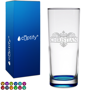 Personalized Royal Vestige Monogram on 10oz Highball Glass