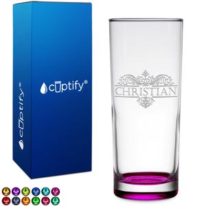 Personalized Royal Vestige Monogram on 10oz Highball Glass