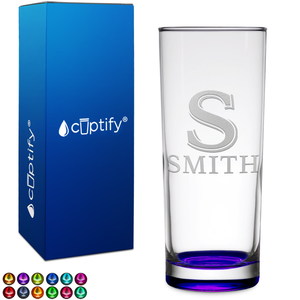 Personalized Initial and Name on 10oz Highball Glass