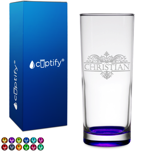 Personalized Royal Vestige Monogram on 10oz Highball Glass