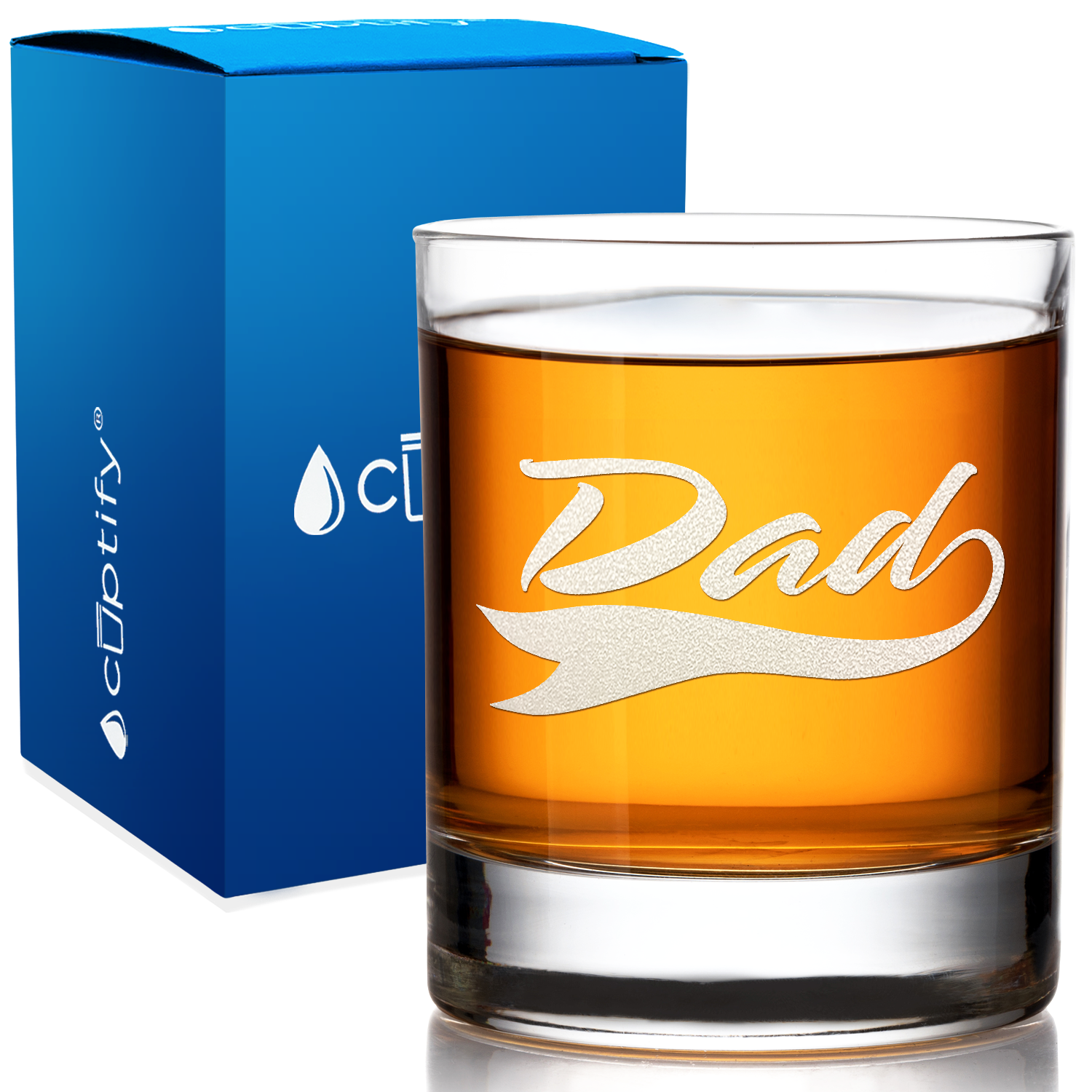 Dad on 10.25oz Old Fashioned Glass