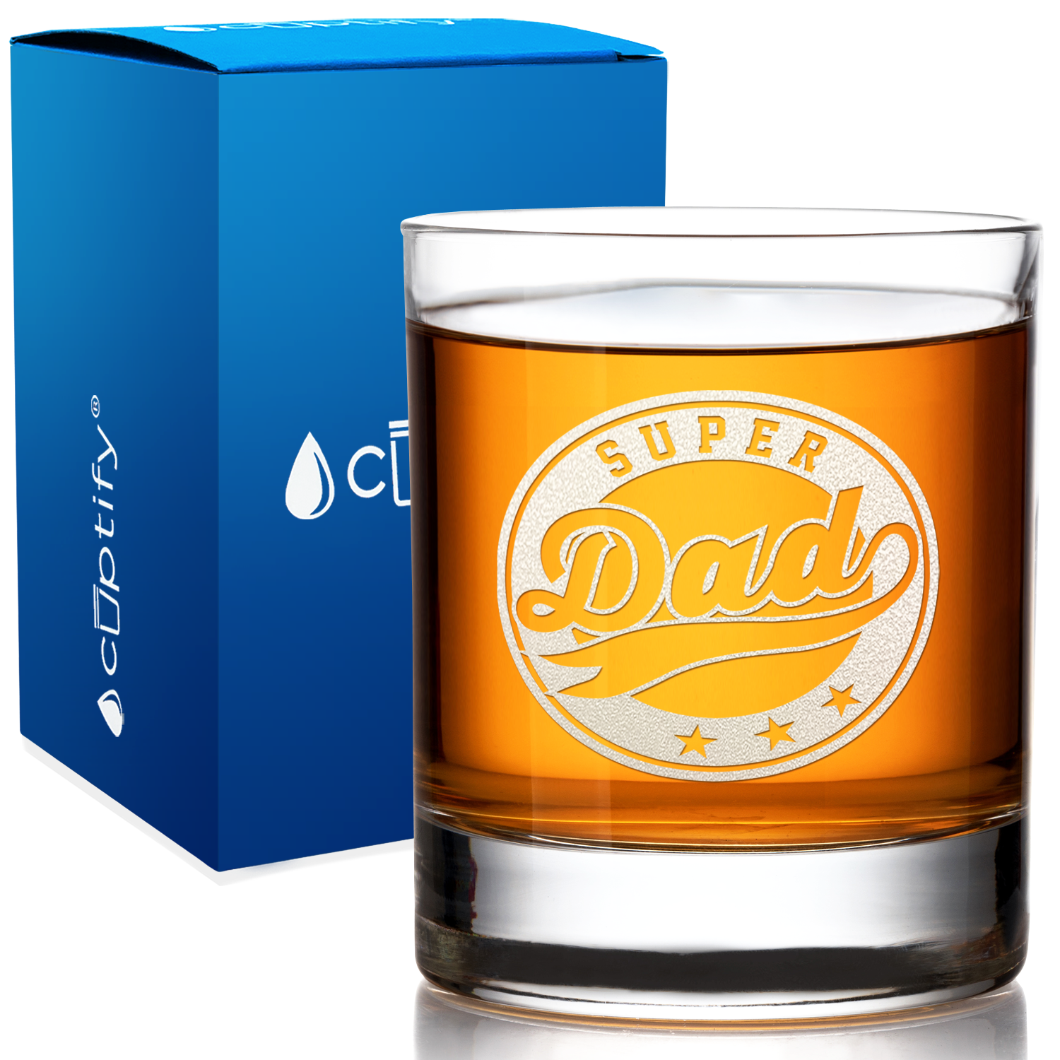 Super Dad on 10.25oz Old Fashioned Glass