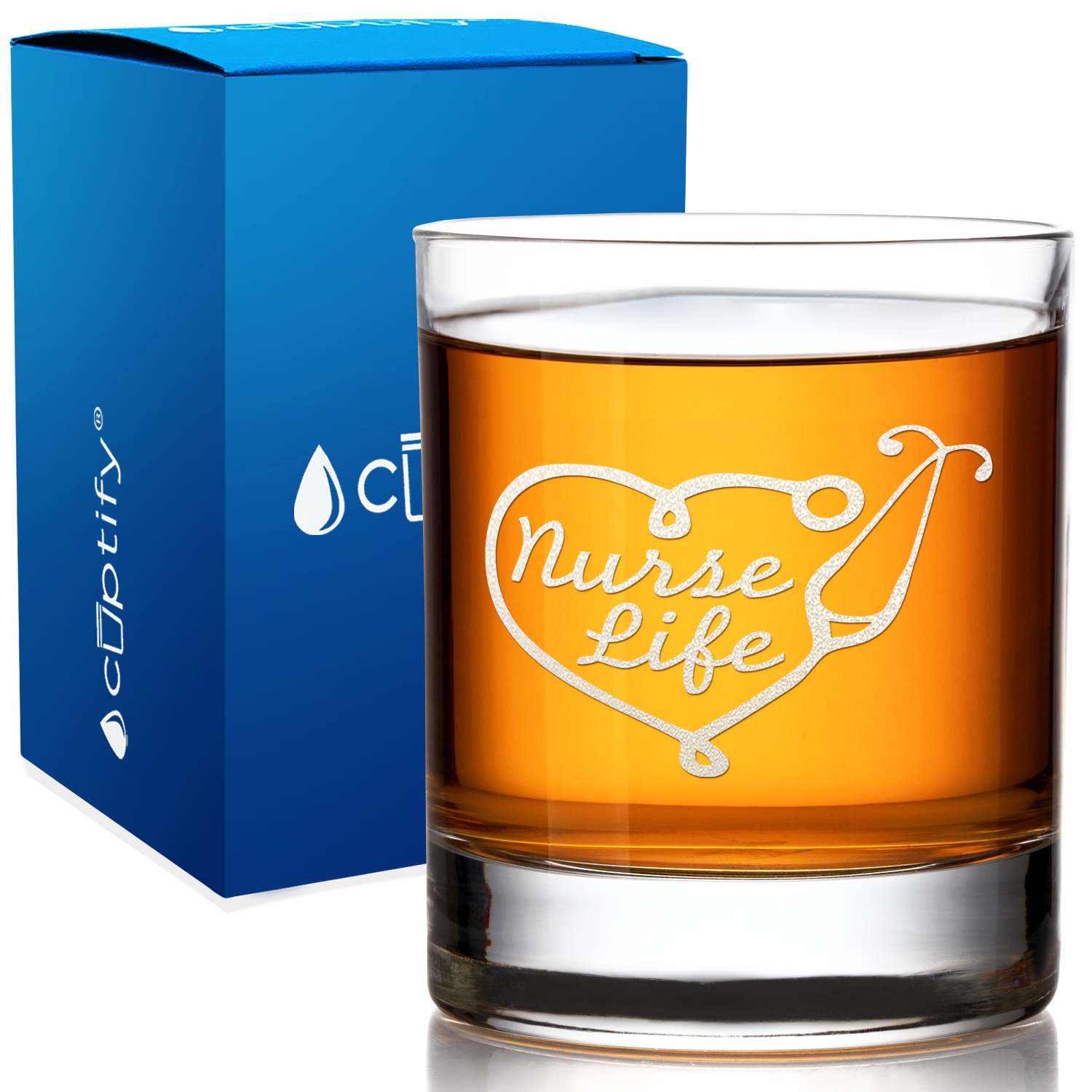 Nurse Life on 10.25 oz Old Fashioned Glass