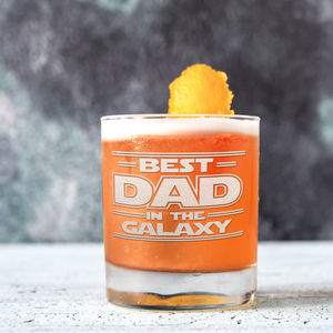 Best Dad in the Galaxy on 10.25oz Old Fashioned Glass