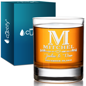 Personalized Monogram Whiskey Glass