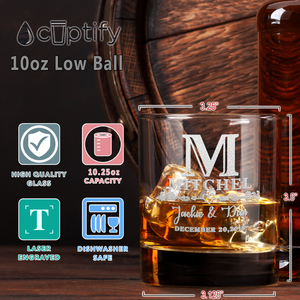 Personalized Monogram Whiskey Glass