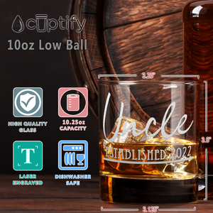 Uncle Established Customized 10.25oz Whiskey Glass