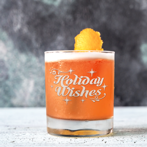 Holiday Wishes on 10.25 oz Old Fashioned Glass