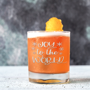 Joy to the World on 10.25oz Whiskey Glass