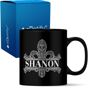 Personalized Fleur de Lis 11oz Coffee Mug