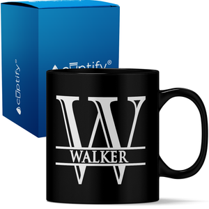 Personalized Split Script 11oz Coffee Mug