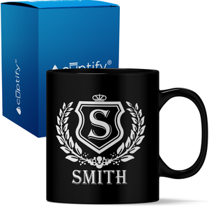 Personalized Monogram Initial Badge 11oz Coffee Mug