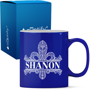 Personalized Fleur de Lis 11oz Coffee Mug