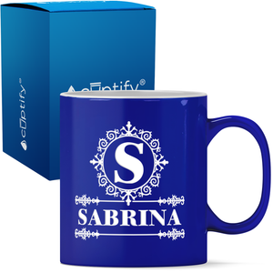 Personalized Ultramodern Initial and Name 11oz Coffee Mug