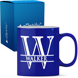 Personalized Split Script 11oz Coffee Mug