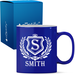 Personalized Monogram Initial Badge 11oz Coffee Mug