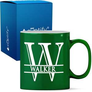 Personalized Split Script 11oz Coffee Mug