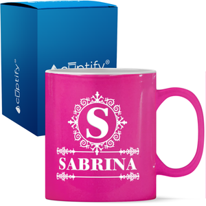 Personalized Ultramodern Initial and Name 11oz Coffee Mug