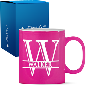 Personalized Split Script 11oz Coffee Mug