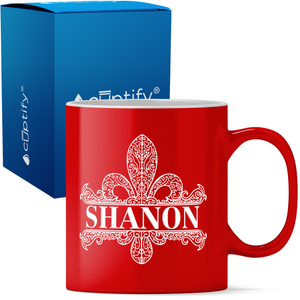 Personalized Fleur de Lis 11oz Coffee Mug