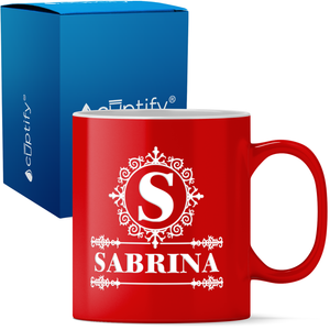 Personalized Ultramodern Initial and Name 11oz Coffee Mug