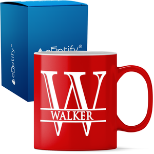 Personalized Split Script 11oz Coffee Mug