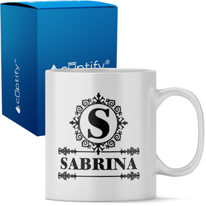 Personalized Ultramodern Initial and Name 11oz Coffee Mug