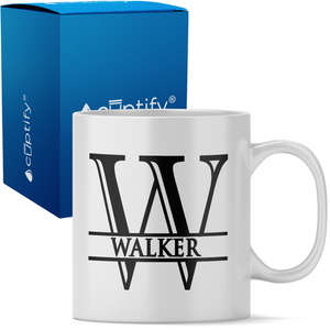 Personalized Split Script 11oz Coffee Mug