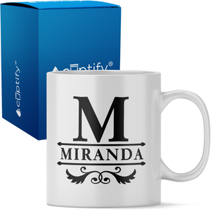 Personalized Initial Style 11oz Coffee Mug