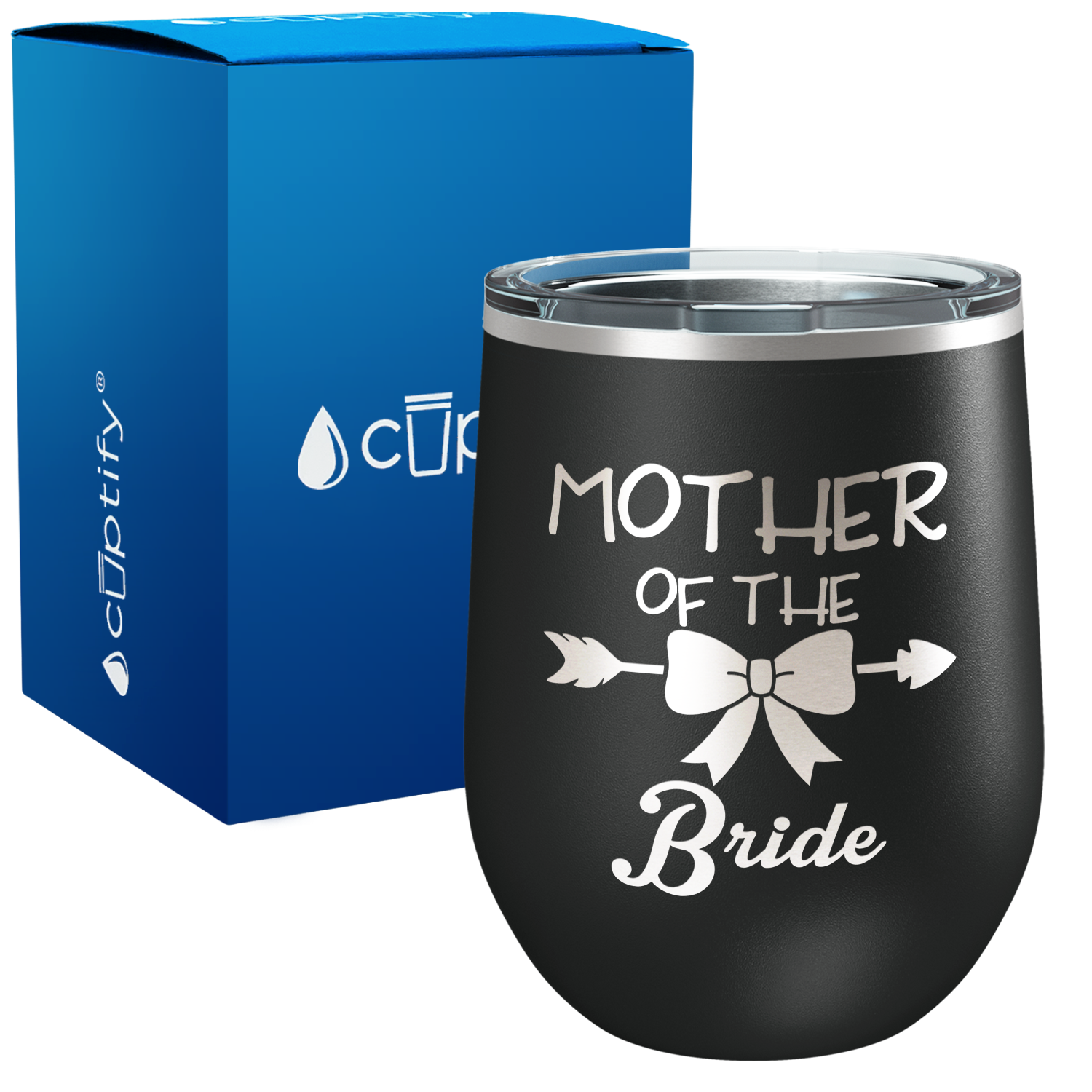 Mother of the Bride 12oz Bridal Shower Wine Tumbler