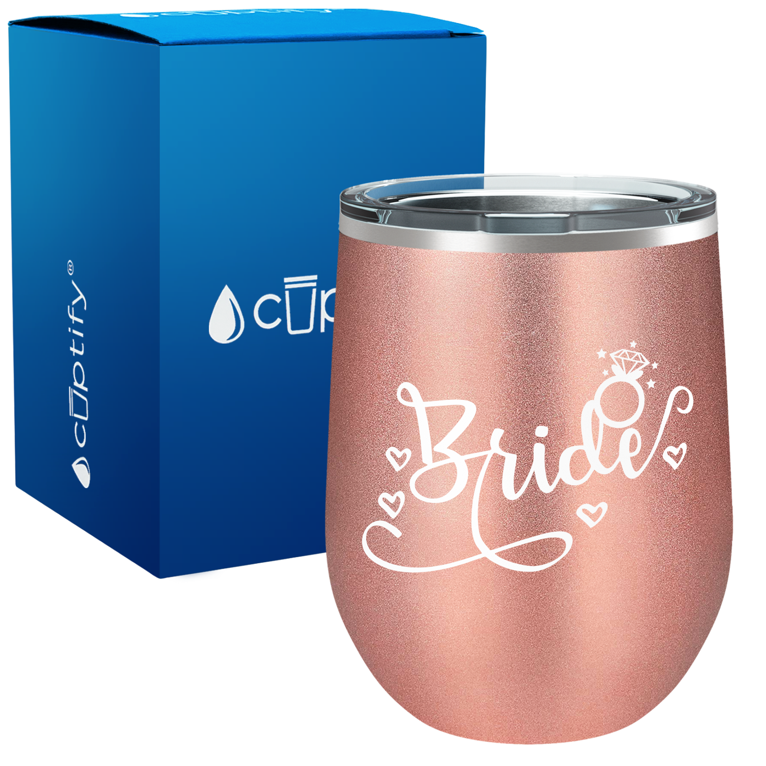 Bride Ring 12oz Bridal Shower Wine Tumbler