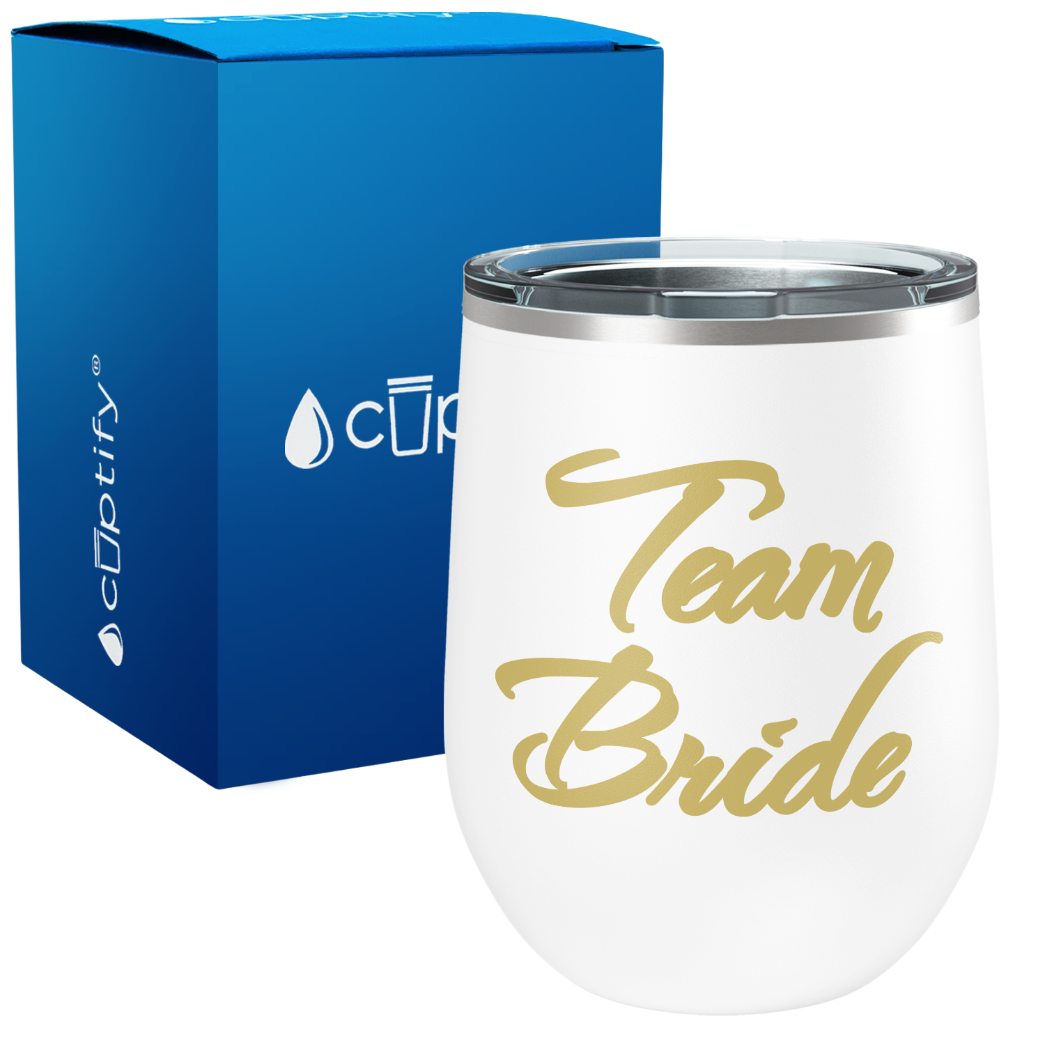 Team Bride 12oz Bridal Shower Wine Tumbler