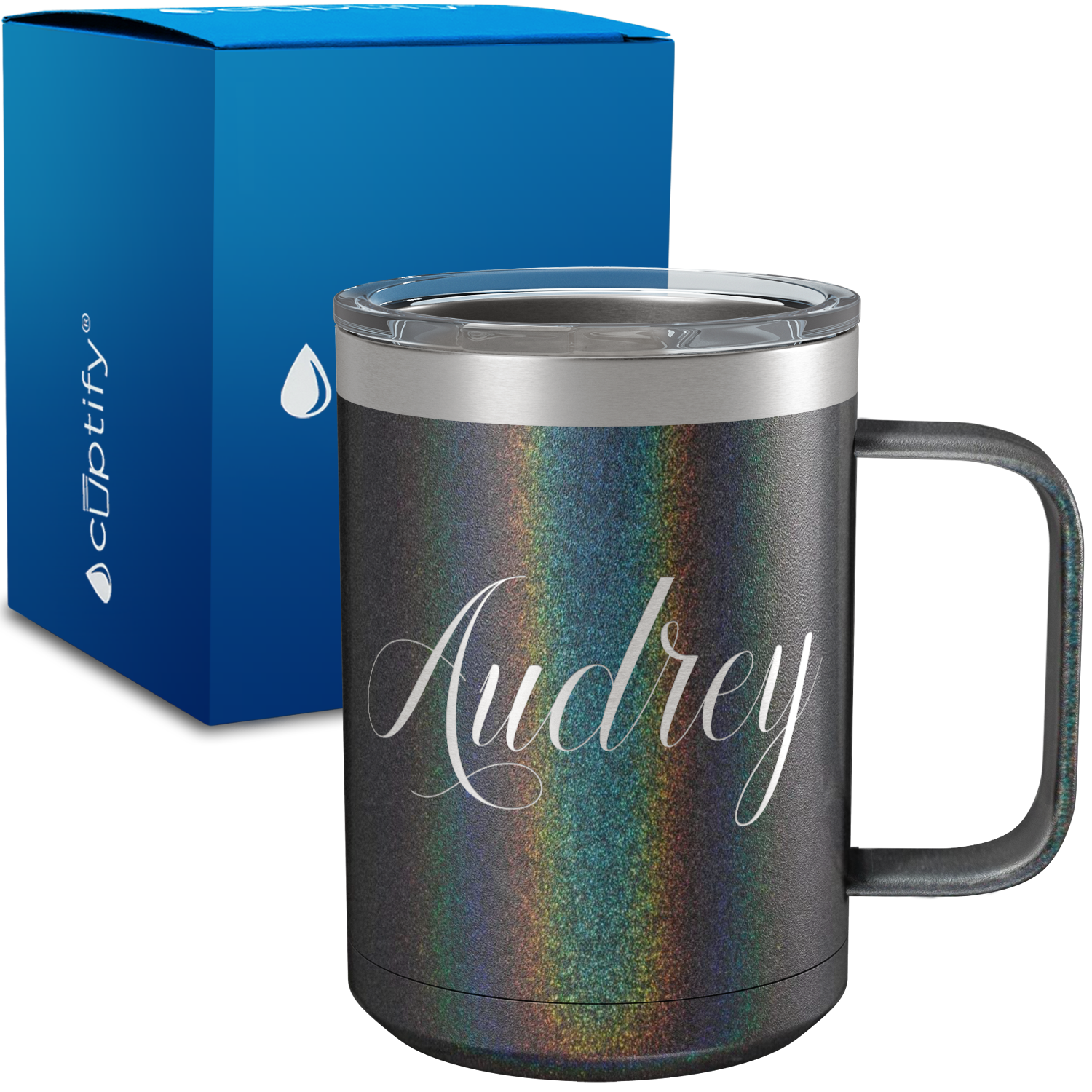 Personalized Audrey Style on 15oz Stainless Coffee Mug