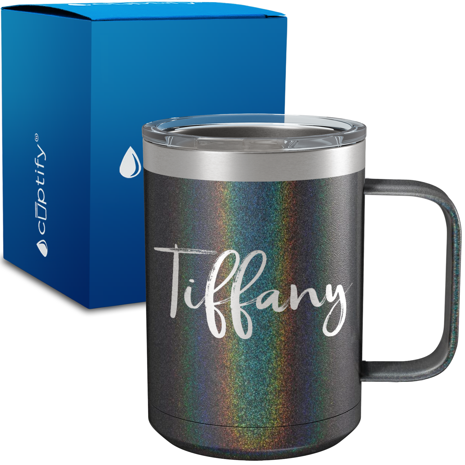 Personalized Tiffany Style on 15oz Stainless Coffee Mug