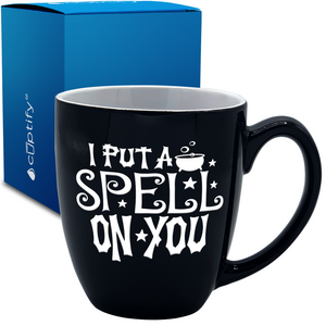 I Put a Spell on You Black 16oz Halloween Bistro Coffee Mug