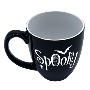 Spooky Black 16oz Halloween Bistro Coffee Mug