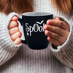 Spooky Black 16oz Halloween Bistro Coffee Mug