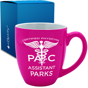 PAC Certified Physician Assistant 16oz Personalized Bistro Coffee Mug