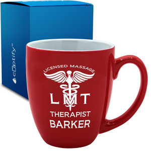 LMT Licensed Massage Therapist 16oz Personalized Bistro Coffee Mug