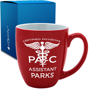 PAC Certified Physician Assistant 16oz Personalized Bistro Coffee Mug