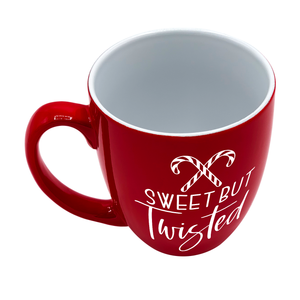 Sweet But Twisted 16oz Red Personalized Christmas Bistro Coffee Mug