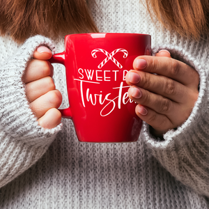 Sweet But Twisted 16oz Red Personalized Christmas Bistro Coffee Mug