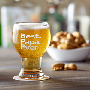 Best. Papa. Ever on 16oz Craft Master Glass