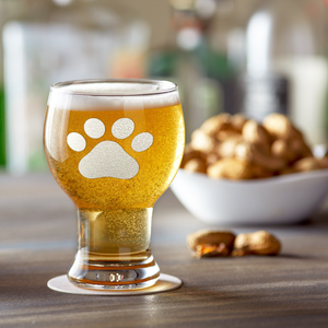 Paw Print Beer Craft Master Glass