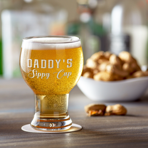 Daddy's Sippy Cup on 16oz Craft Master Glass