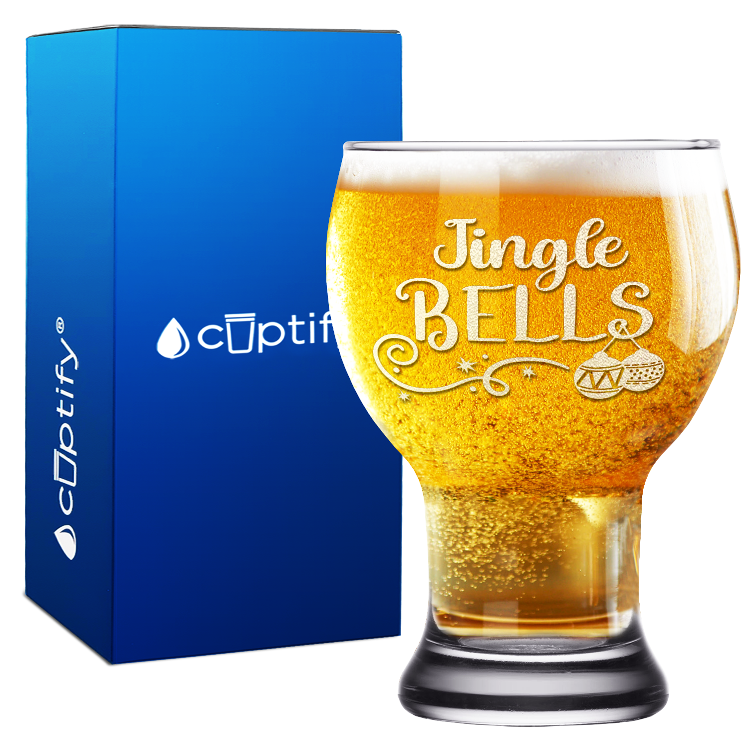 Jingle Bells 16oz Craft Master Glass