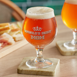 World's Best Mom Beer Belgian Glass