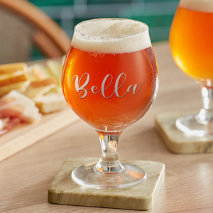 Personalized Bella Style 16oz Belgian Beer Glass